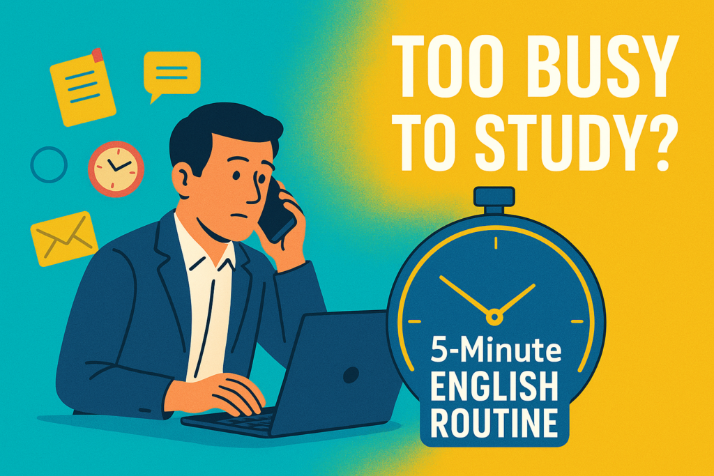 Too Busy to Study? Try This Secret 5-Minute English Routine