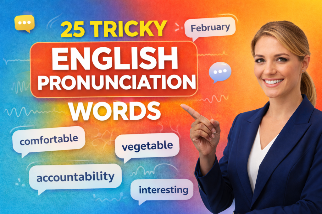 25 Tricky English Pronunciation Words Learners Mispronounce