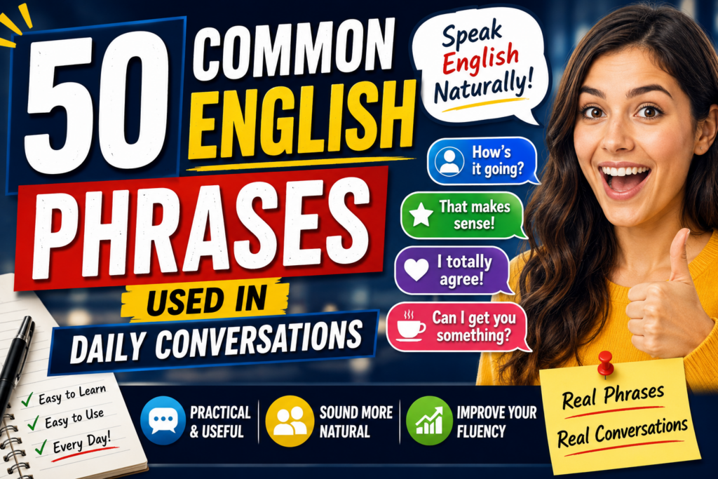 50 Common English Phrases Used in Daily Conversations