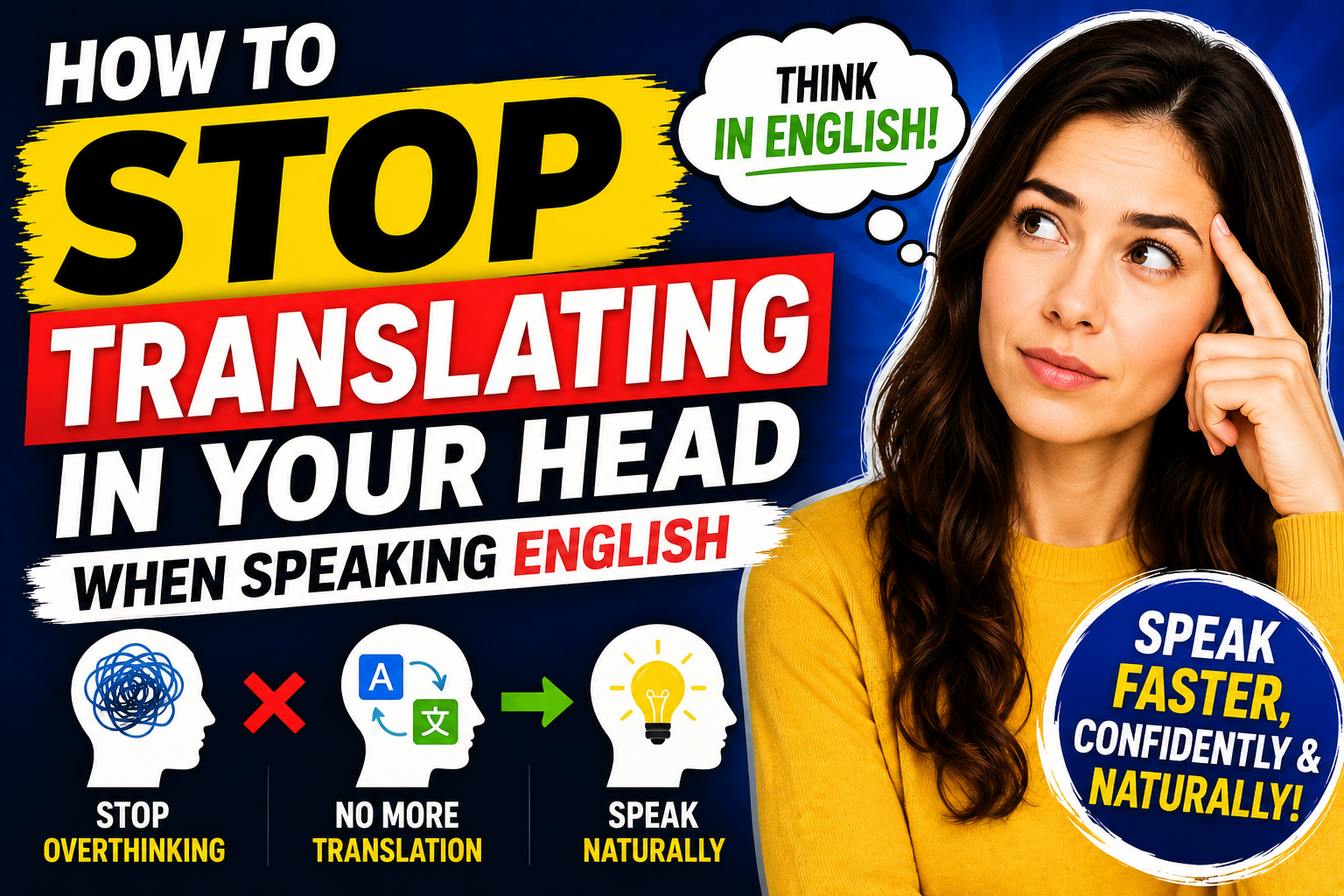 How to Stop Translating in Your Head When Speaking English